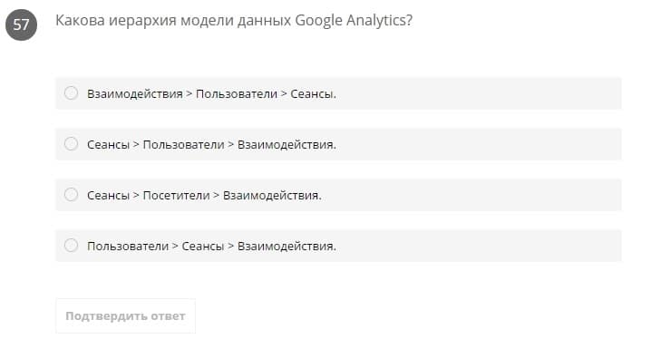 Экзамен Google Analytics